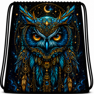 Cool Owl™ | One-of-One Collectible Drawstring Backpack