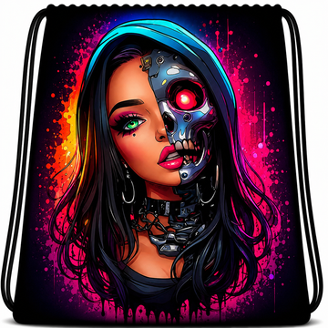 Cyber Girl™ | One-of-One Collectible Drawstring Backpack