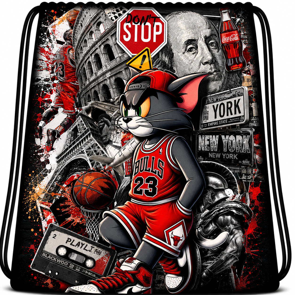 Michael Yoshi™ | One-of-One Collectible Drawstring Backpack
