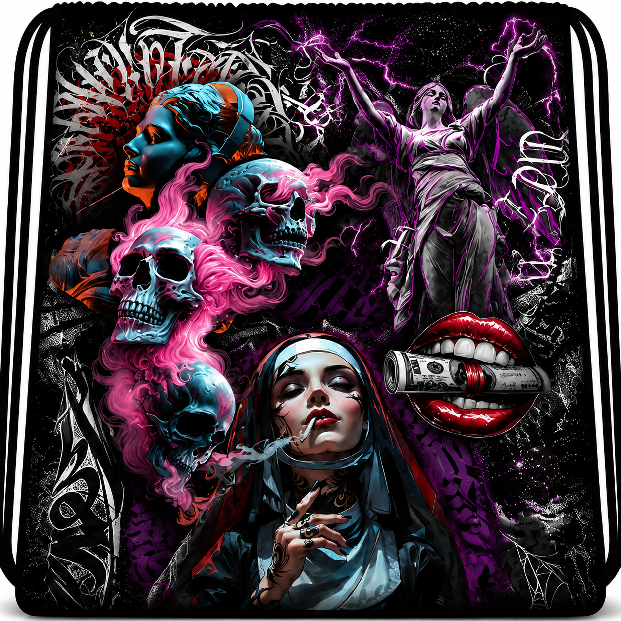 Angel Of Death™ | One-of-One Collectible Drawstring Backpack