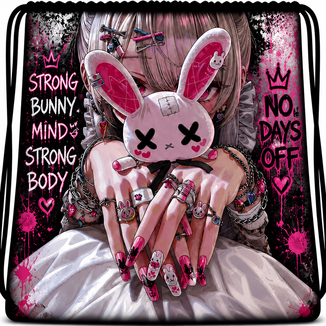 Betty Bunny™ | One-of-One Collectible Drawstring Backpack