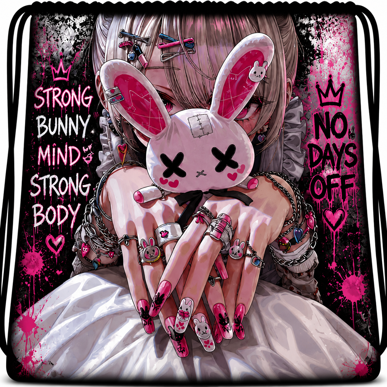 Betty Bunny™ | One-of-One Collectible Drawstring Backpack