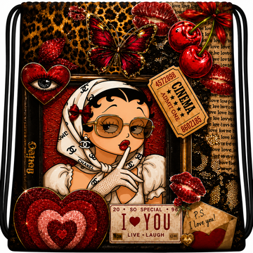 Betty Bunny™ | One-of-One Collectible Drawstring Backpack