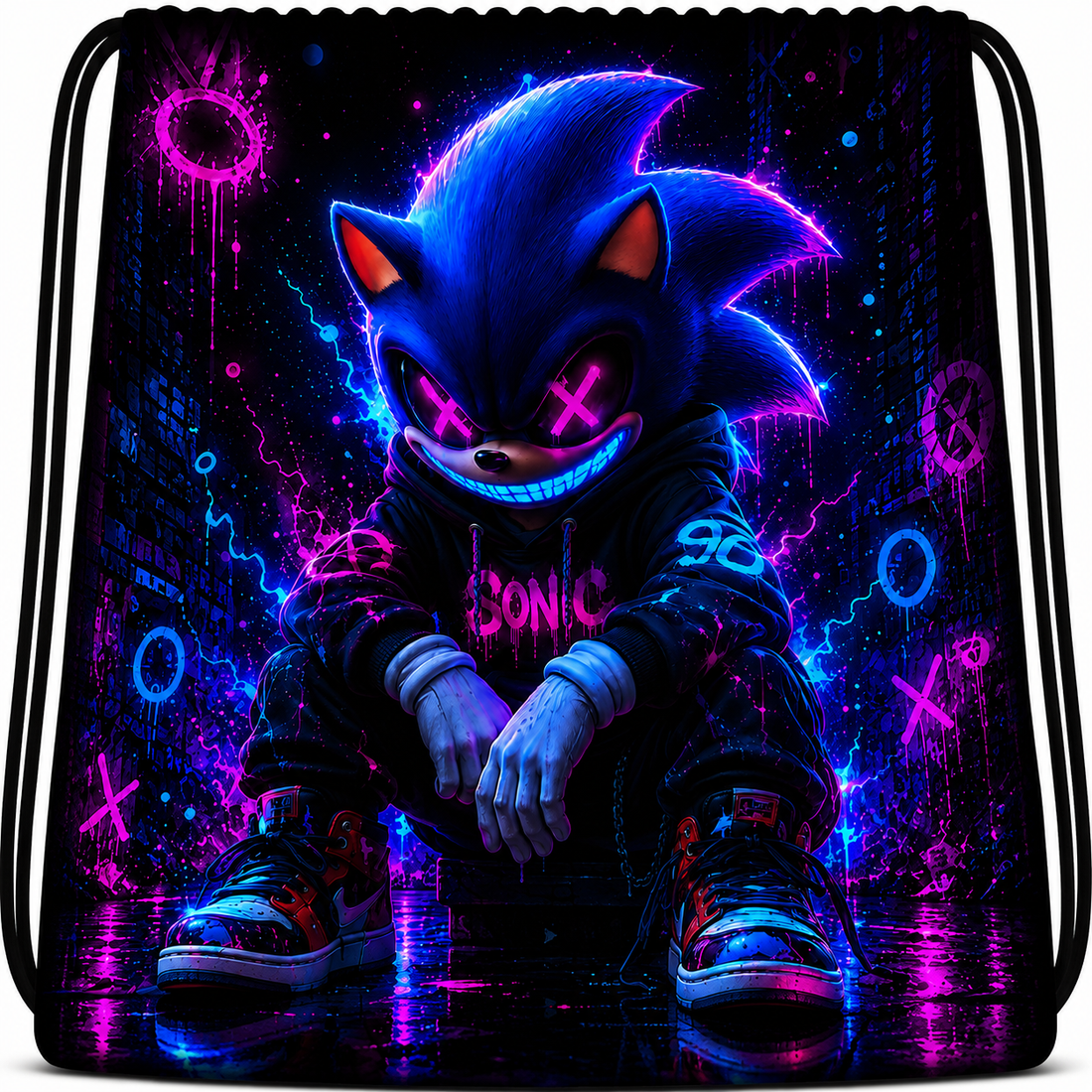 Phoenix Hedgehog™ | One-of-One Collectible Drawstring Backpack