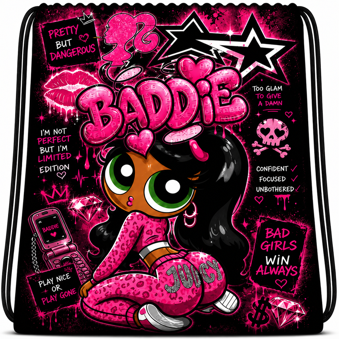 Baddie Life™ | One-of-One Collectible Drawstring Backpack