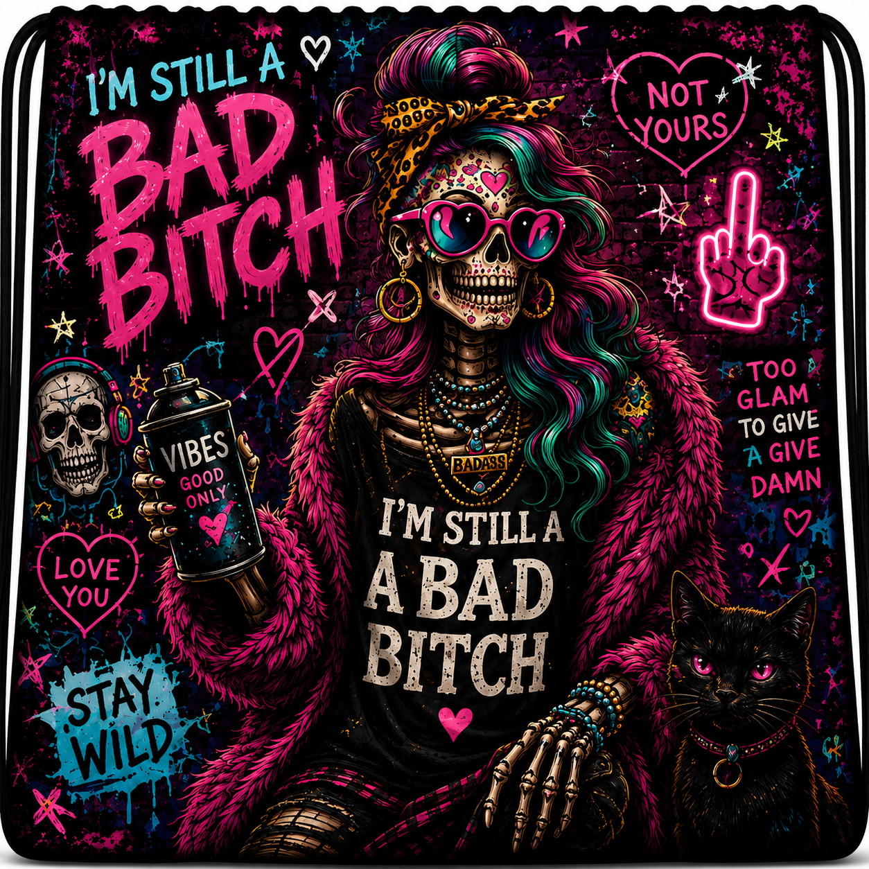 Peaceful Death™ | One-of-One Collectible Drawstring Backpack