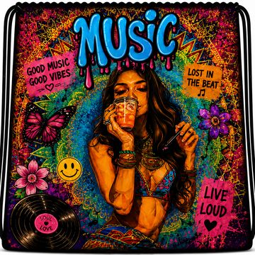 Peaceful Death™ | One-of-One Collectible Drawstring Backpack