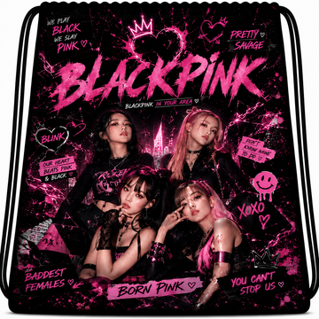 Pink Robot™ | One-of-One Collectible Drawstring Backpack