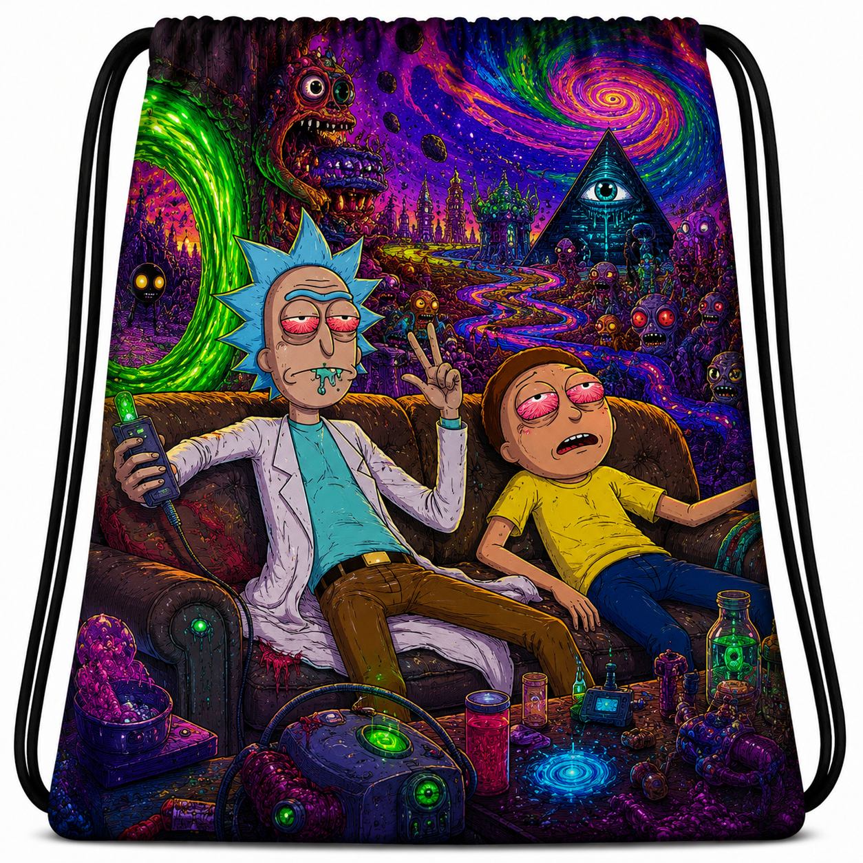 Ricky Morty | One-of-One Collectible Drawstring Bag
