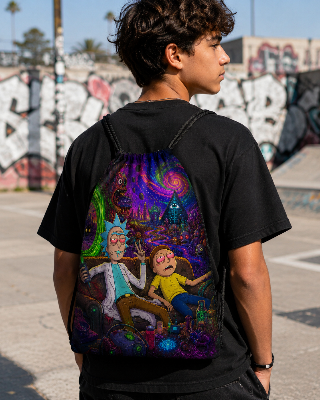 Ricky Morty | One-of-One Collectible Drawstring Bag