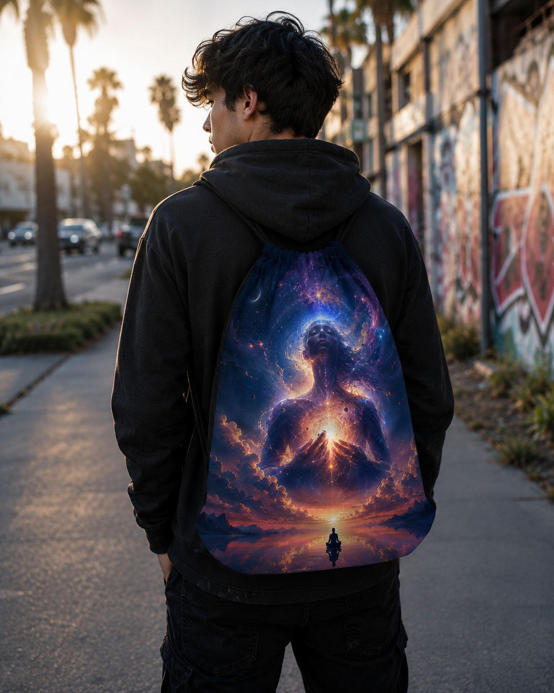 Spiritual Lion™ | One-of-One Collectible Drawstring Backpack