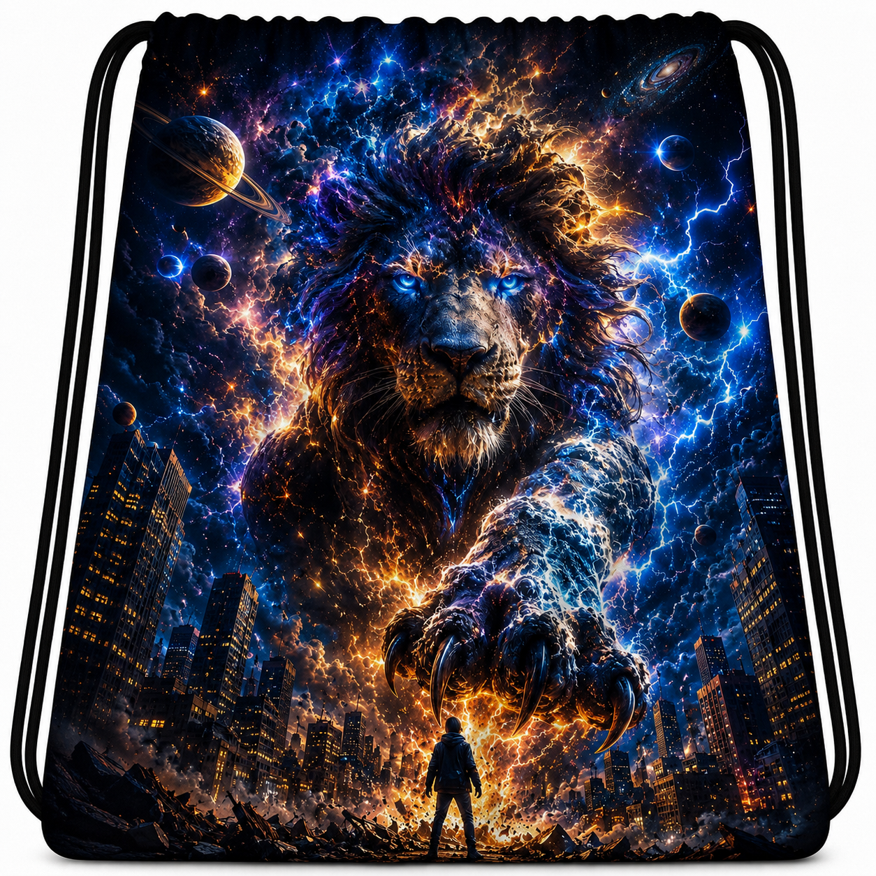 Spiritual Lion™ | One-of-One Collectible Drawstring Backpack