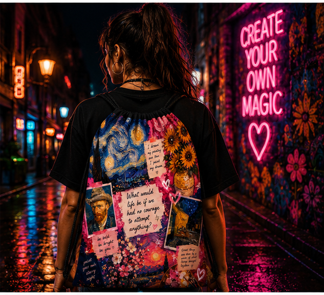Her Diary™ | One-of-One Collectible Drawstring Backpack