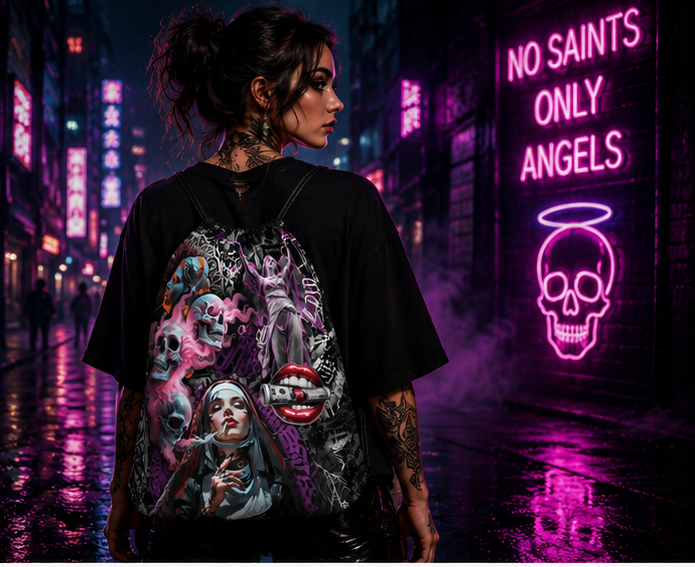 Angel Of Death™ | One-of-One Collectible Drawstring Backpack