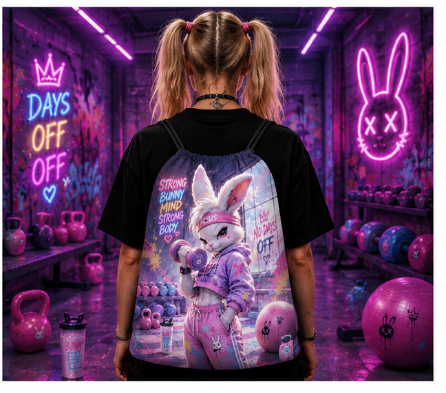 Bunny Dream™ | One-of-One Collectible Drawstring Backpack