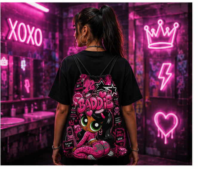 Baddie Life™ | One-of-One Collectible Drawstring Backpack