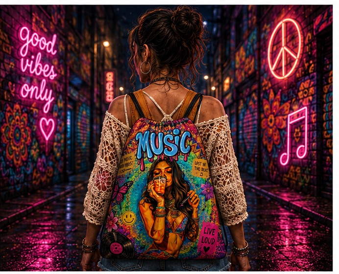 Peaceful Death™ | One-of-One Collectible Drawstring Backpack